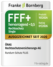 Franke und Bornberg: Qualitaetssiegel für den ÖRAG Rundum-Schutz Plus Single