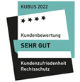 KUBUS 2022 - Kundenbewertung Kundenzufriedenheit Rechtsschutz 1. Platz für die ÖRAG
