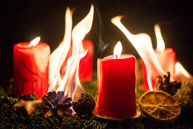 Brandgefahr in der Weihnachtszeit